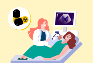 Woman diagnosed with a thyroid condition considering radioiodine therapy.