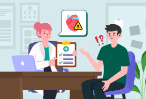 Man undergoing genetic screening and counseling to understand potential health risks.