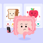 Digestive discomfort in the intestines linked to food intolerance.