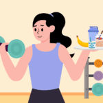 Woman selecting nutritious foods to fuel her workout.