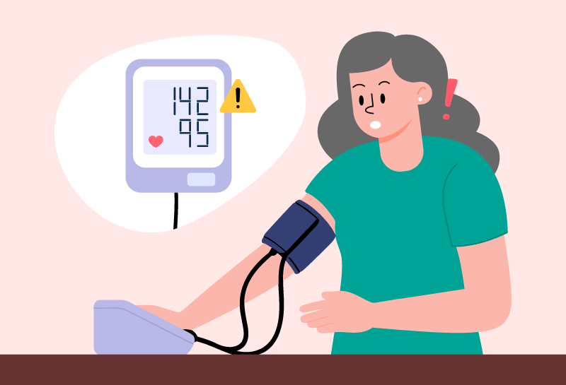 Woman with high blood pressure despite treatment, possibly due to primary aldosteronism.