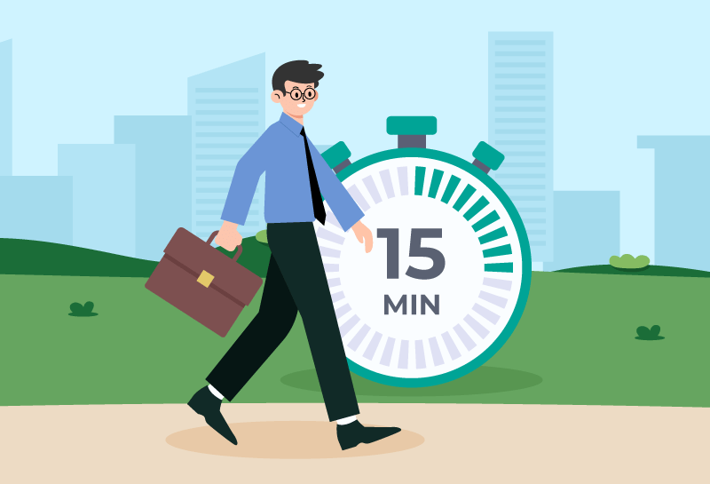 15-minute workout for busy professionals.