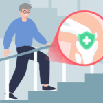 Stair climbing exercise to improve knee strength and joint health.