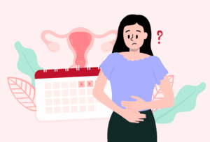 Woman experiencing hormonal imbalance that may indicate undiagnosed PCOS.