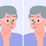Person experiencing unsteady movement due to a vestibular issue