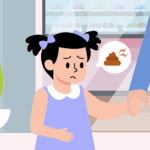 A child experiencing digestive discomfort related to constipation.