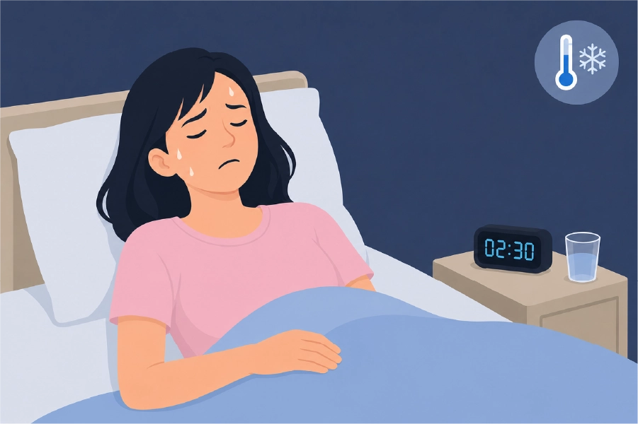 women having night sweats